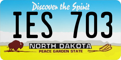 ND license plate IES703