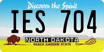 ND license plate IES704