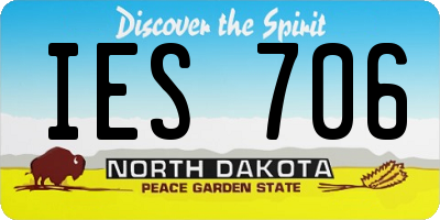 ND license plate IES706