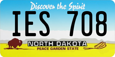 ND license plate IES708