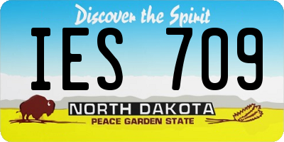 ND license plate IES709