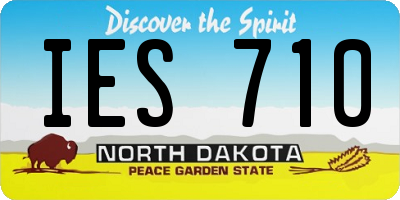ND license plate IES710
