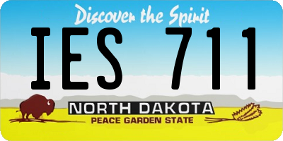 ND license plate IES711