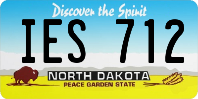 ND license plate IES712