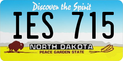 ND license plate IES715