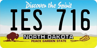 ND license plate IES716