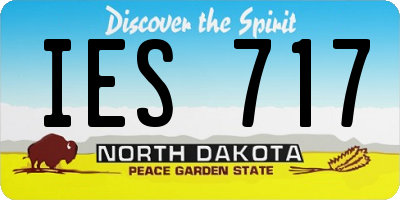 ND license plate IES717