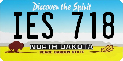 ND license plate IES718