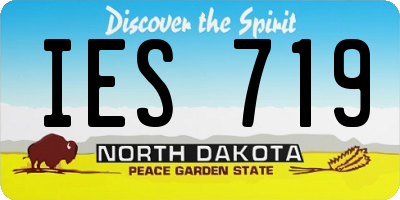ND license plate IES719