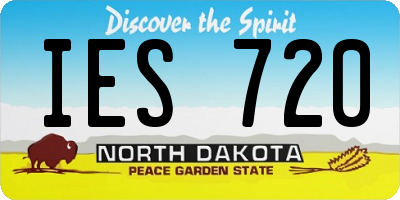 ND license plate IES720