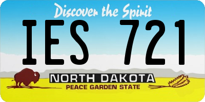 ND license plate IES721