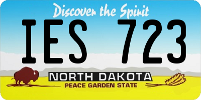 ND license plate IES723