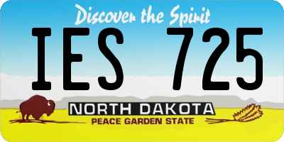 ND license plate IES725