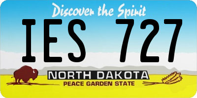 ND license plate IES727