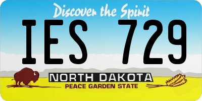 ND license plate IES729