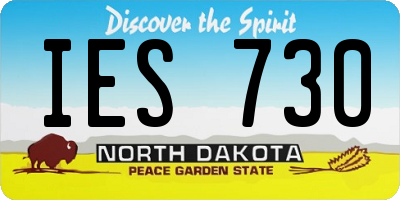 ND license plate IES730