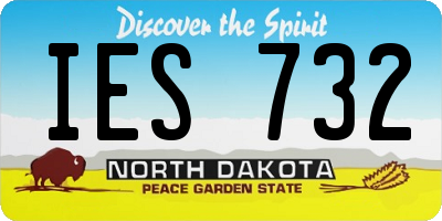 ND license plate IES732