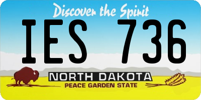 ND license plate IES736