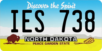 ND license plate IES738