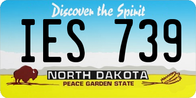 ND license plate IES739