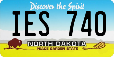 ND license plate IES740
