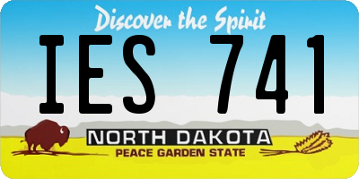 ND license plate IES741