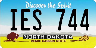 ND license plate IES744
