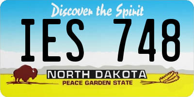 ND license plate IES748