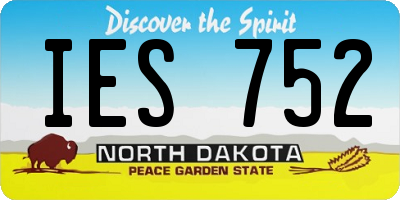 ND license plate IES752
