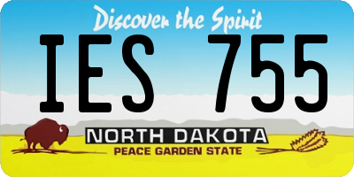 ND license plate IES755
