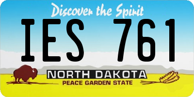 ND license plate IES761