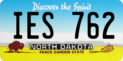 ND license plate IES762