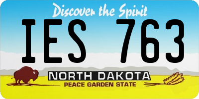 ND license plate IES763