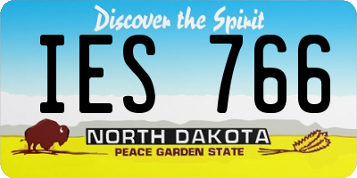 ND license plate IES766
