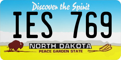 ND license plate IES769