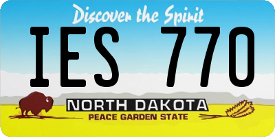 ND license plate IES770