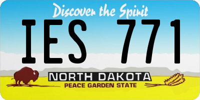 ND license plate IES771