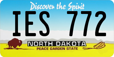 ND license plate IES772