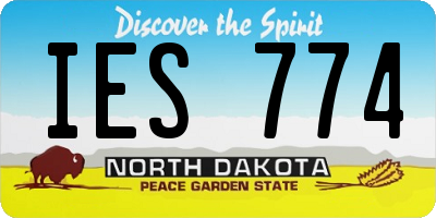 ND license plate IES774