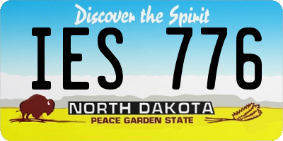 ND license plate IES776