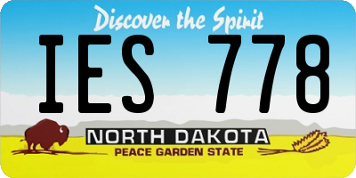 ND license plate IES778