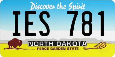 ND license plate IES781
