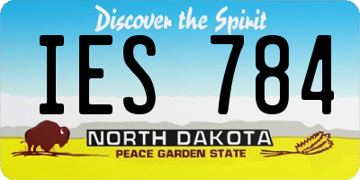 ND license plate IES784
