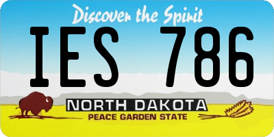 ND license plate IES786