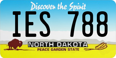 ND license plate IES788