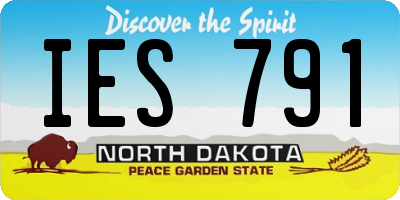 ND license plate IES791