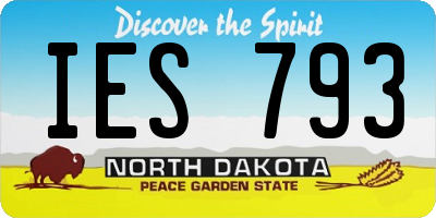 ND license plate IES793