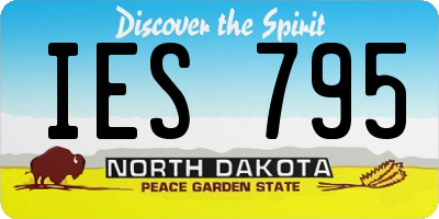 ND license plate IES795
