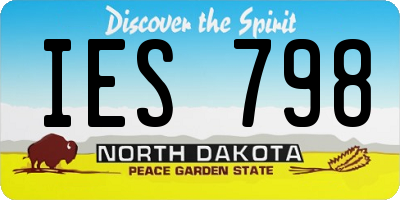 ND license plate IES798