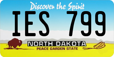ND license plate IES799